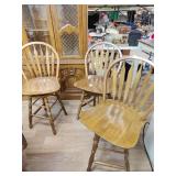 3 swivel bar chairs