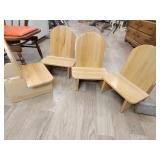 Four doll chairs