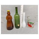 Glass items including Aunt Jemima