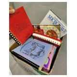 Cookbooks and vintage puzzles