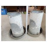 Two vintage water feeders Waters