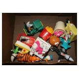 Box of toys from McDonalds, Burger King and more