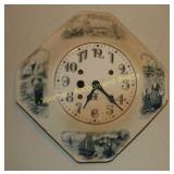 Mille USA Delft wind up wall clock, condition unk