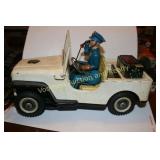Metal Jeep #3 Police car, driver missing,