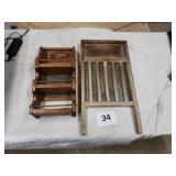 Wash board and shelf