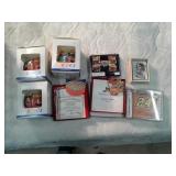 Nascar Christmas ornaments, pens, paperweight