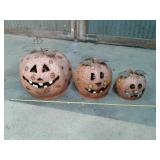 3-piece metal pumpkin set