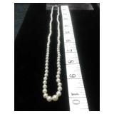 PEARL NECKLACE-STERLING SILVER CLASP