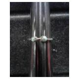 SZ.8 STERLING SILVER RING WITH TURQUOISE 1.1GRAMS