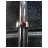 SZ.6.5 STERLING SILVER-ROOTBEER RING 4.9GRAMS