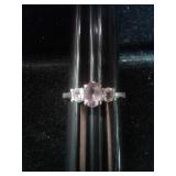 SZ.8.5 STERLING SILVER RING 2.7GRAMS