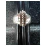 SZ.8 STERLING SILVER RING 5.4GRAMS