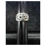 SZ.6 STERLING SILVER RING 4.3GRAMS