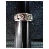 SZ.10 STERLING SILVER RING 5.8GRAMS