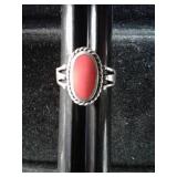 SZ.8 STERLING SILVER RING 3.8GRAMS