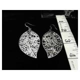 STERLING SILVER PIERCED EARRINGS 14.4GRAMS