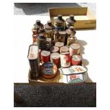 ADVERTISING METAL CANS, MARATHON, FORD,