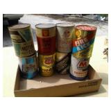 OIL CANS, 4 FULL SHELL, MARATHON, PHILLIPS 66