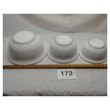 3 WHITE NESTING BOWLS
101/2", 9, 8"....have some