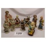 LOT OF FIGURINES, OLD MAN ROCKING CHAIR BANK
