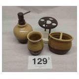 BATHROOM SOAP DISPENSER, TOOTH BRUSH HOLDER, ETC