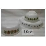 PYREX, GLASBAKE BOWLS