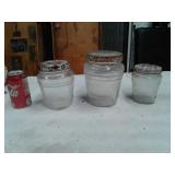 Old GLASS FRUIT & coffee jars