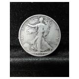 1937S WALKING LIBERTY SILVER HALF DOLLAR