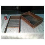 SUNNY LAND WASH BOARD:BAKING POWDER PRIMITIVE BOX