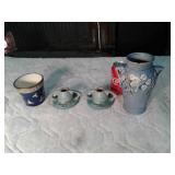 ROSEVILLE VASE:ROSEVILLE CANDLE HOLDERS