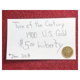 1900 TURN OF THE CENTURY US GOLD LIBERTY