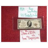 1929 RARE LOW MINTAGE US BROKER BANK NOTE