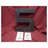 OLD STORE FRONT LETTER WOODEN LETTER S