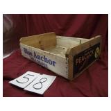 BLUE ANCHOR WOOD TABLE GRAPES CRATE