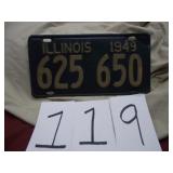 1949 OLD LICENSE PLATE