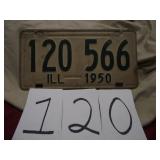 1950 OLD LICENSE PLATE