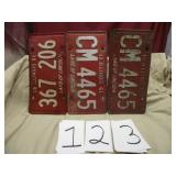 1961 OLD LICENSE PLATES