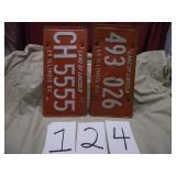 1962 OLD LICENSE PLATES