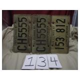 1967 OLD LICENSE PLATES