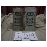 1965 OLD LICENSE PLATES