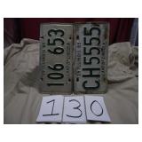 1965 OLD LICENSE PLATES