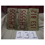 1966 OLD LICENSE PLATES