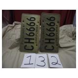 1967 OLD LICENSE PLATES