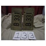1967 OLD LICENSE PLATES