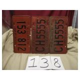 1969 OLD LICENSE PLATES