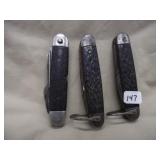 3 POCKET KNIFES