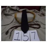 BLACK MILITARY TIE & CORDS
