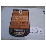 METAL JOHNSON BOAT CO SIGN