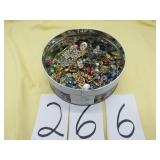 TIN OF MISC. JEWELRY