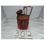 RED METAL FUEL SAFETY CAN